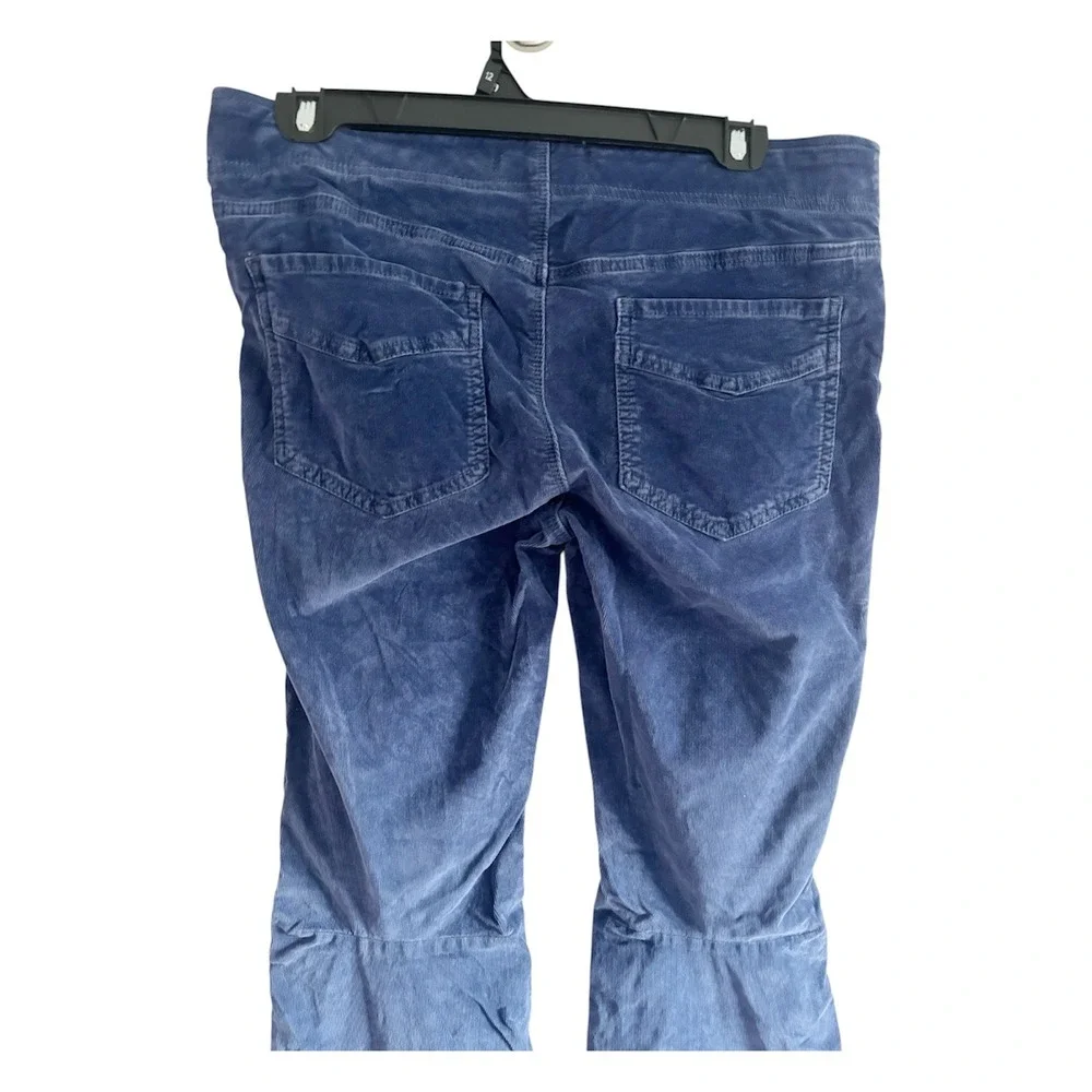 Free People We The Free Boho 70s Retro Blue Corduroy Flare Pull On Pants Size 30